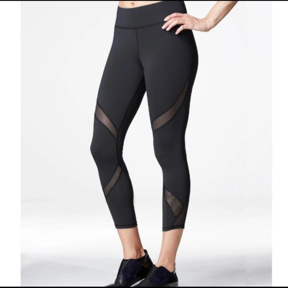 Michi Black Hydra Crop Indigo Mesh crop legging